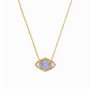 Stella & Dot Charlotte Pendant Pale Blue In Original Box.